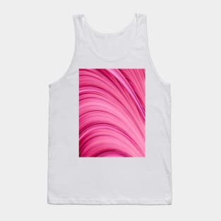 Bubble-Gum Pink Abstract Art Strands Tank Top